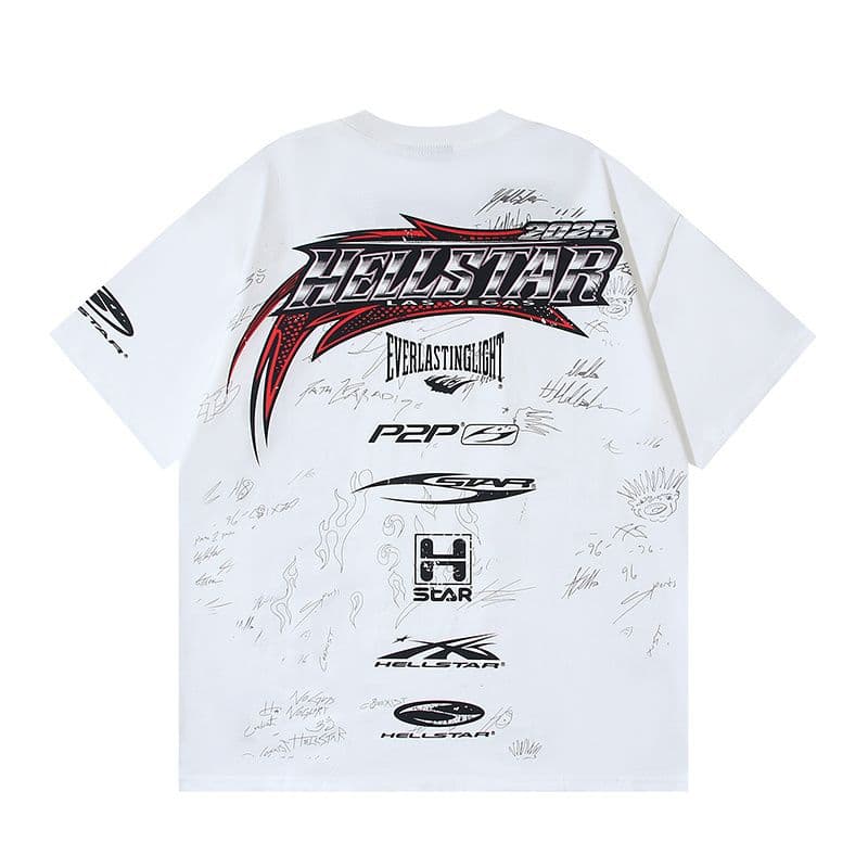 Hellstar Nascar Tee - White - Vista 2